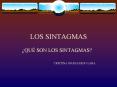 LOS SINTAGMAS PowerPoint PPT Presentation