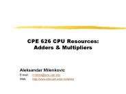 CPE 626 CPU Resources: Adders