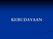 KEBUDAYAAN