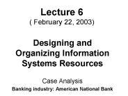 Lecture 6 ( February 22, 2003)