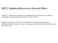 NET 2: Empirical Research on Network Effects PowerPoint PPT Presentation