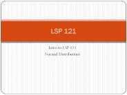 Intro to LSP 121