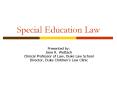 Special Education Law PowerPoint PPT Presentation