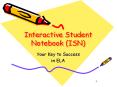 Interactive Student Notebook (ISN) PowerPoint PPT Presentation