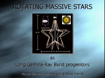 ROTATING MASSIVE STARS