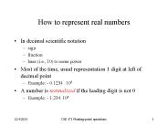 How to represent real numbers