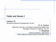 Fields and Waves I