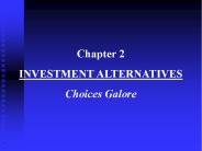 INVESTMENT ALTERNATIVES