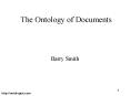 The Ontology of Documents PowerPoint PPT Presentation