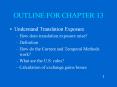 OUTLINE FOR CHAPTER 13 PowerPoint PPT Presentation