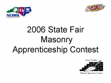 2006 State Fair  Masonry Apprenticeship Contest