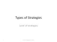 Types of Strategies PowerPoint PPT Presentation