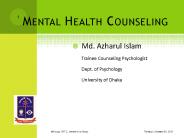 Mental Health Counseling