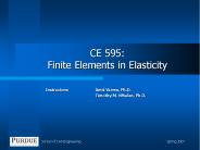 CE 595: Finite Elements in Elasticity