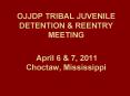 OJJDP TRIBAL JUVENILE DETENTION PowerPoint PPT Presentation