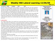 Weekly HSE Lateral Learning 13/06/05