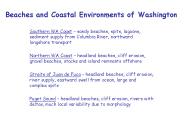Beaches and Coastal Environments of Washington
