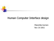 Human Computer Interface design