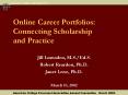 Online Career Portfolios: Connecting Scholarship and Practice PowerPoint PPT Presentation