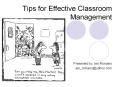 Tips for Effective Classroom Management PowerPoint PPT Presentation