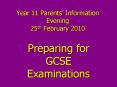 Year 11 Parents PowerPoint PPT Presentation