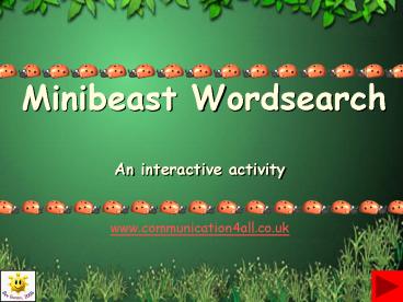 Minibeast Wordsearch