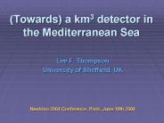 (Towards) a km3 detector in the Mediterranean Sea