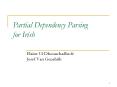 Partial Dependency Parsing for Irish PowerPoint PPT Presentation