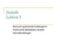 Statistik Lektion 3
