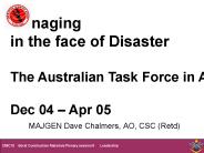 MAJGEN Dave Chalmers, AO, CSC (Retd)