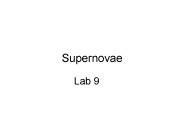 Supernovae