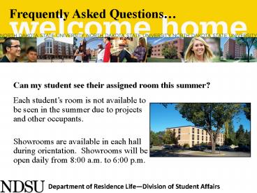 Can my student see their assigned room this summer?