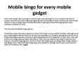 Mobile bingo for every mobile gadget