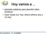 Hoy vamos a ..