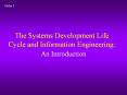 The Systems Development Life Cycle and Information Engineering: PowerPoint PPT Presentation