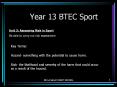 Year 13 BTEC Sport PowerPoint PPT Presentation