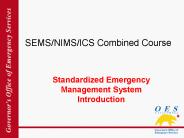 SEMS/NIMS/ICS Combined Course