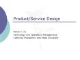 Product/Service Design PowerPoint PPT Presentation