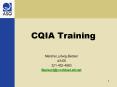 CQIA Training PowerPoint PPT Presentation