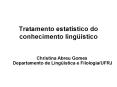 Tratamento estat PowerPoint PPT Presentation