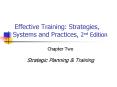 Effective Training: Strategies, Systems and Practices, 2nd Edition PowerPoint PPT Presentation