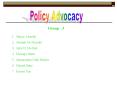 Policy Advocacy PowerPoint PPT Presentation