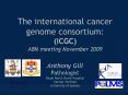 The international cancer genome consortium: PowerPoint PPT Presentation