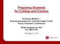 Preparing Students for College and Careers PowerPoint PPT Presentation