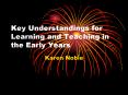 Key Understandings for Learning and Teaching in the Early Years PowerPoint PPT Presentation