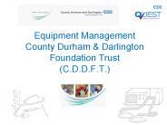 Equipment Management County Durham