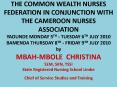 THE COMMON WEALTH NURSES FEDERATION IN CONJUNCTION WITH THE CAMEROON NURSES ASSOCIATION YAOUNDE MONDAY 5TH - TUESDAY 6TH JULY 2010 BAMENDA THURSDAY 8TH - FRIDAY 9TH JULY 2010 by MBAH-MBOLE CHRISTINA SEM, SRN, TSSI State Registered Nursing School PowerPoint PPT Presentation