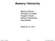 Memory Hierarchy