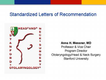 Standardized Letters of Recommendation