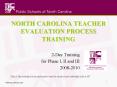NORTH CAROLINA TEACHER EVALUATION PROCESS TRAINING PowerPoint PPT Presentation